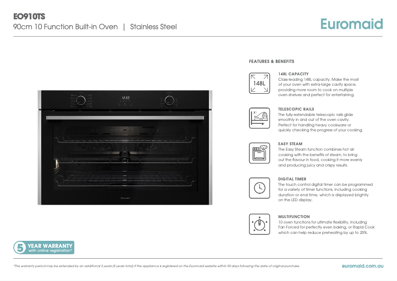 Image de la première page du manuel de l'appareil EO910TS