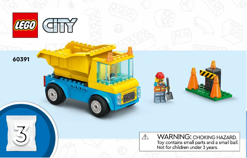 Page 1 de la notice Consignes visuelles Lego City 60391
