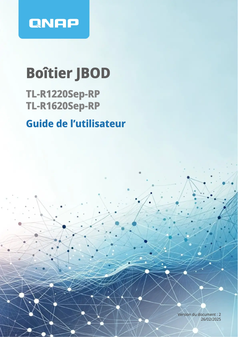 Page n°1 - Manuel utilisateur QNAP TL-R1620Sep-RP