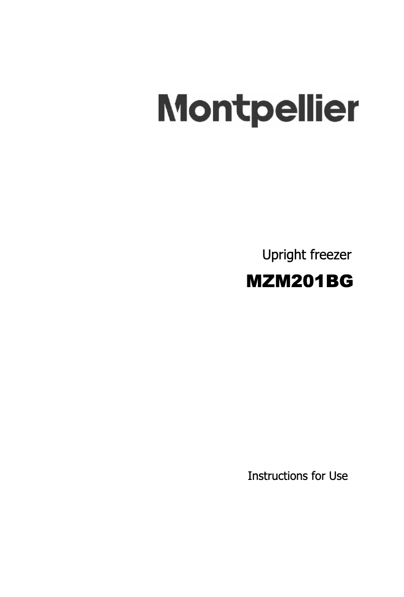 Page 1 de la notice Manuel utilisateur Montpellier MZM201BG