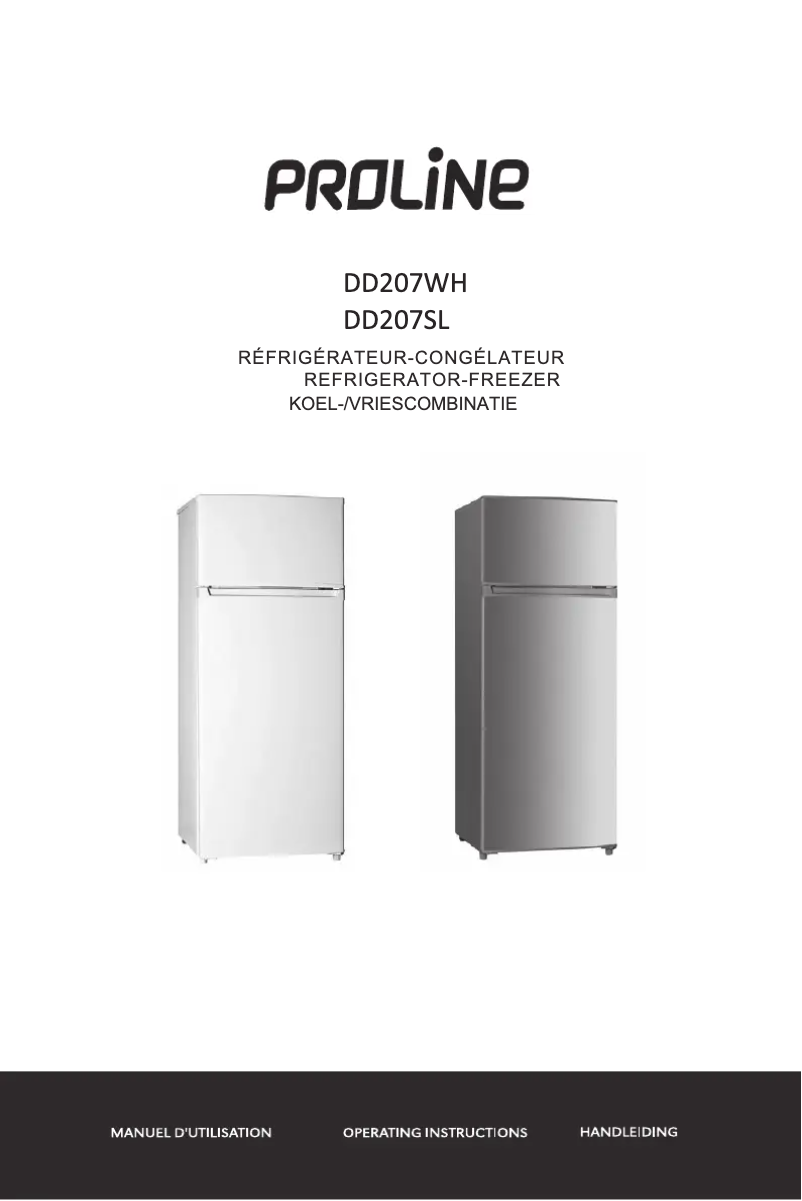 Page n°1 - Manuel utilisateur Proline DD207WH