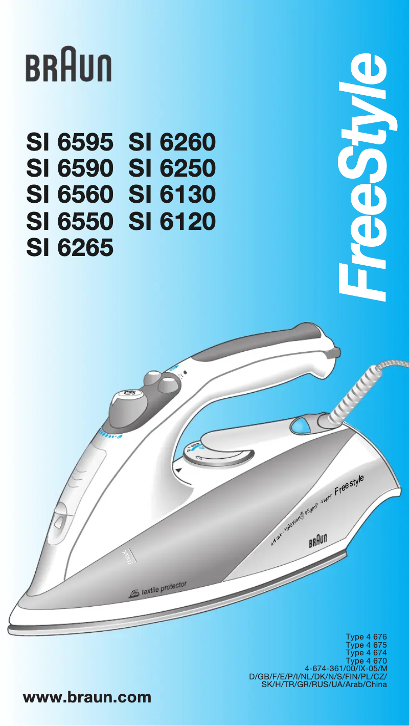 Page n°1 - Manuel utilisateur Braun FreeStyle SI 6550