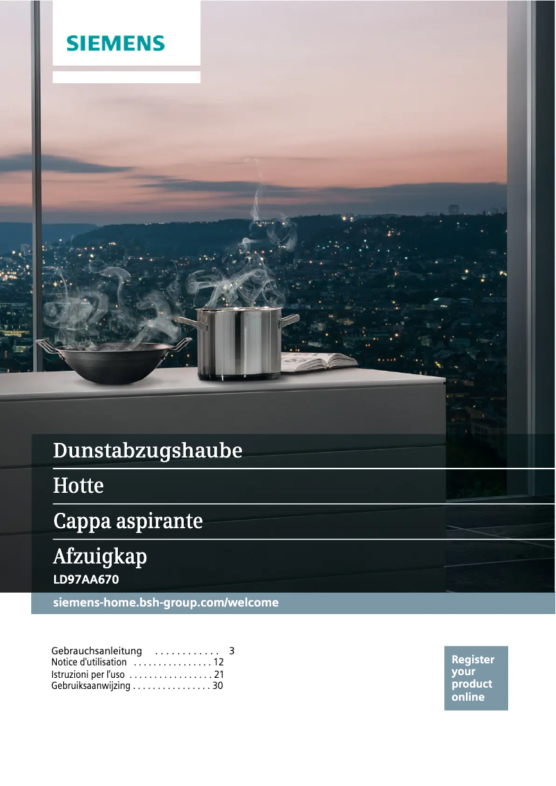 Página 1 del manual Manual de usuario Siemens LD97AA670B