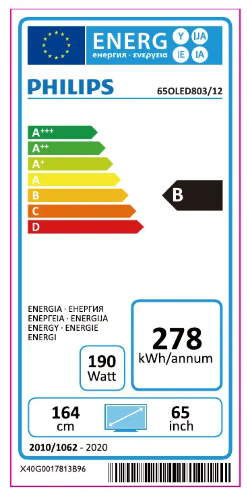 Image de la première page du manuel de l'appareil 65OLED803