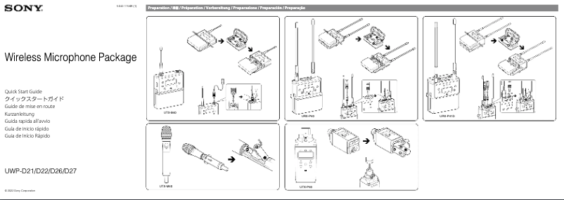 Image de la première page du manuel de l'appareil UWP-D22