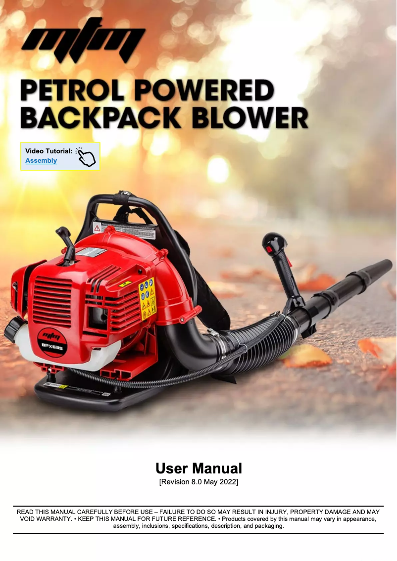 Image de la première page du manuel de l'appareil BPX635