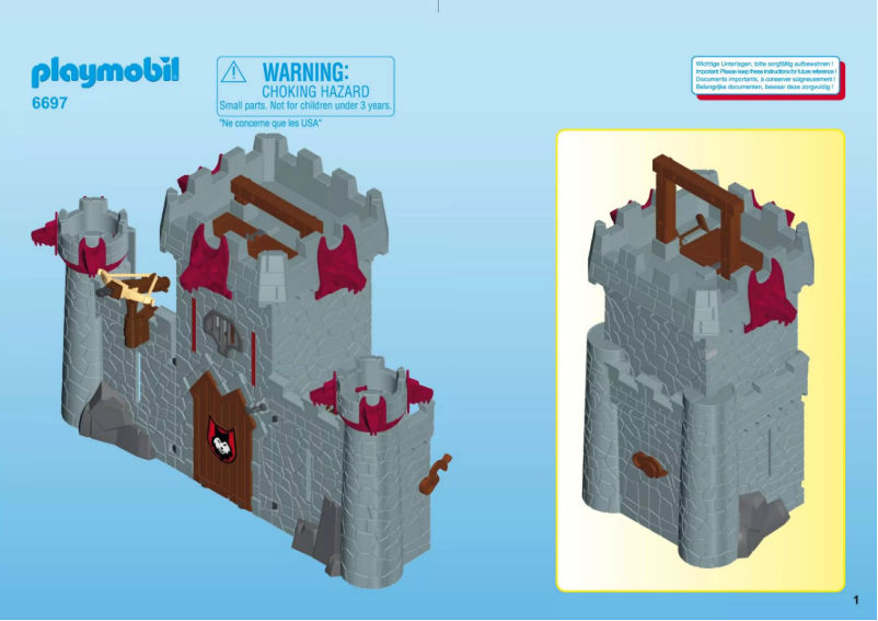 Page n°1 - Manuel utilisateur Playmobil Super 4 Take Along Black Baron's Castle 6697