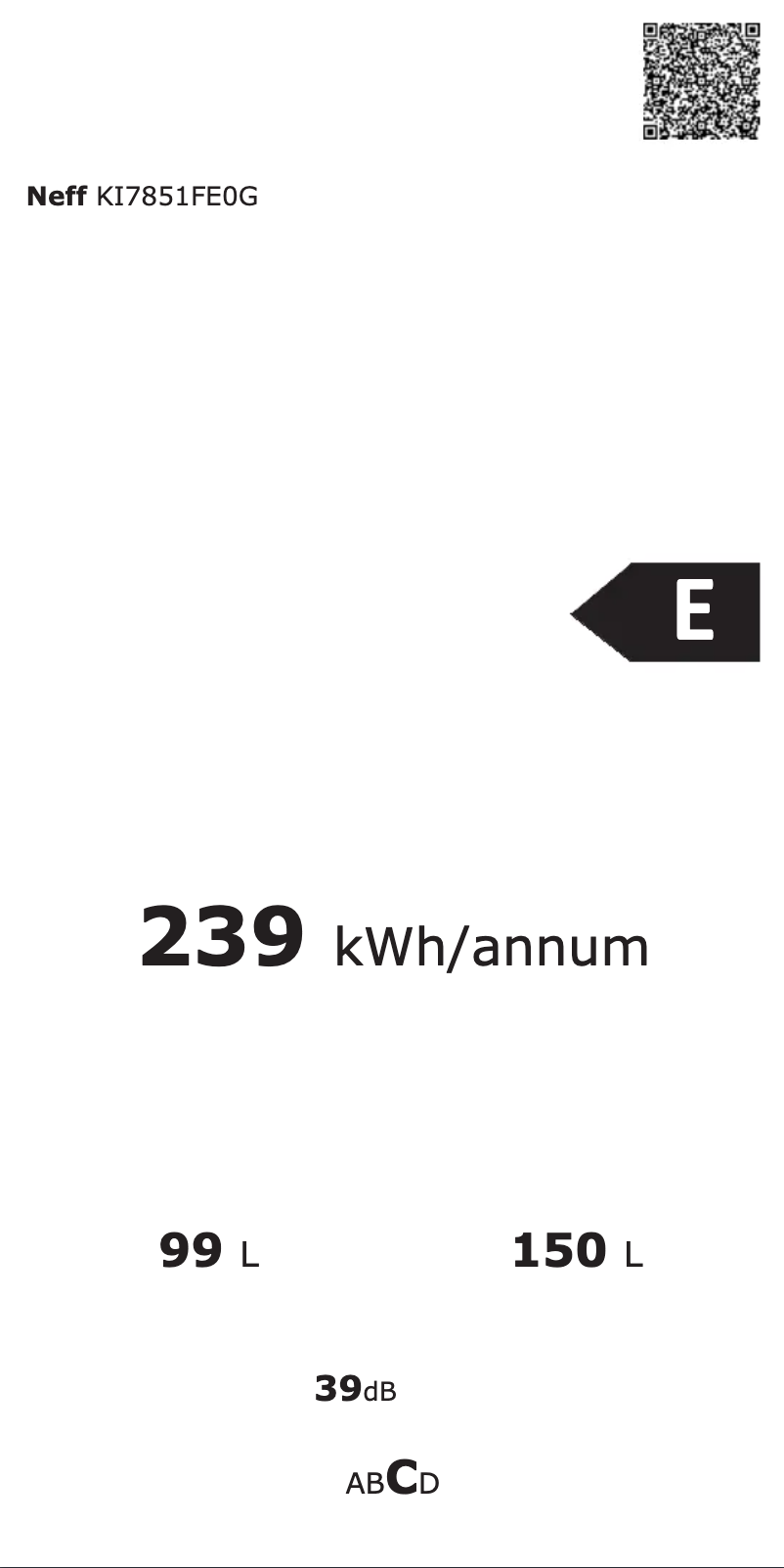 Page n°1 - Label énergétique Neff KI7851FE0