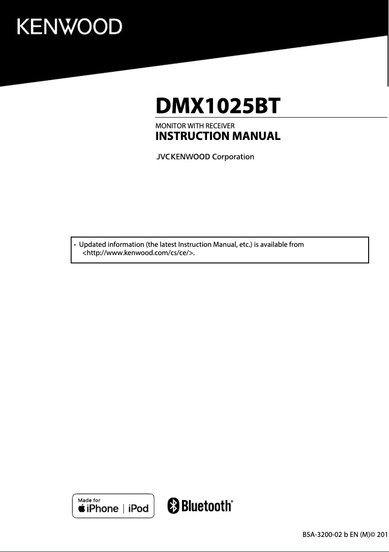Page 1 de la notice Manuel utilisateur Kenwood DMX1025BT
