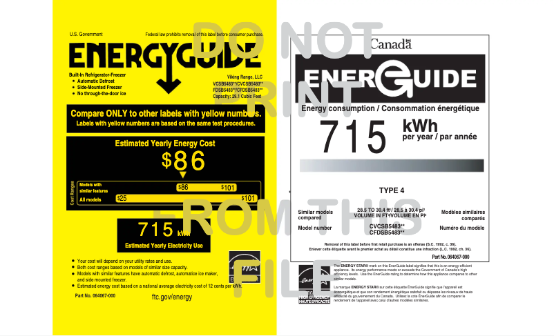 Page 1 de la notice Guide d'installation Viking VCSB5483BK