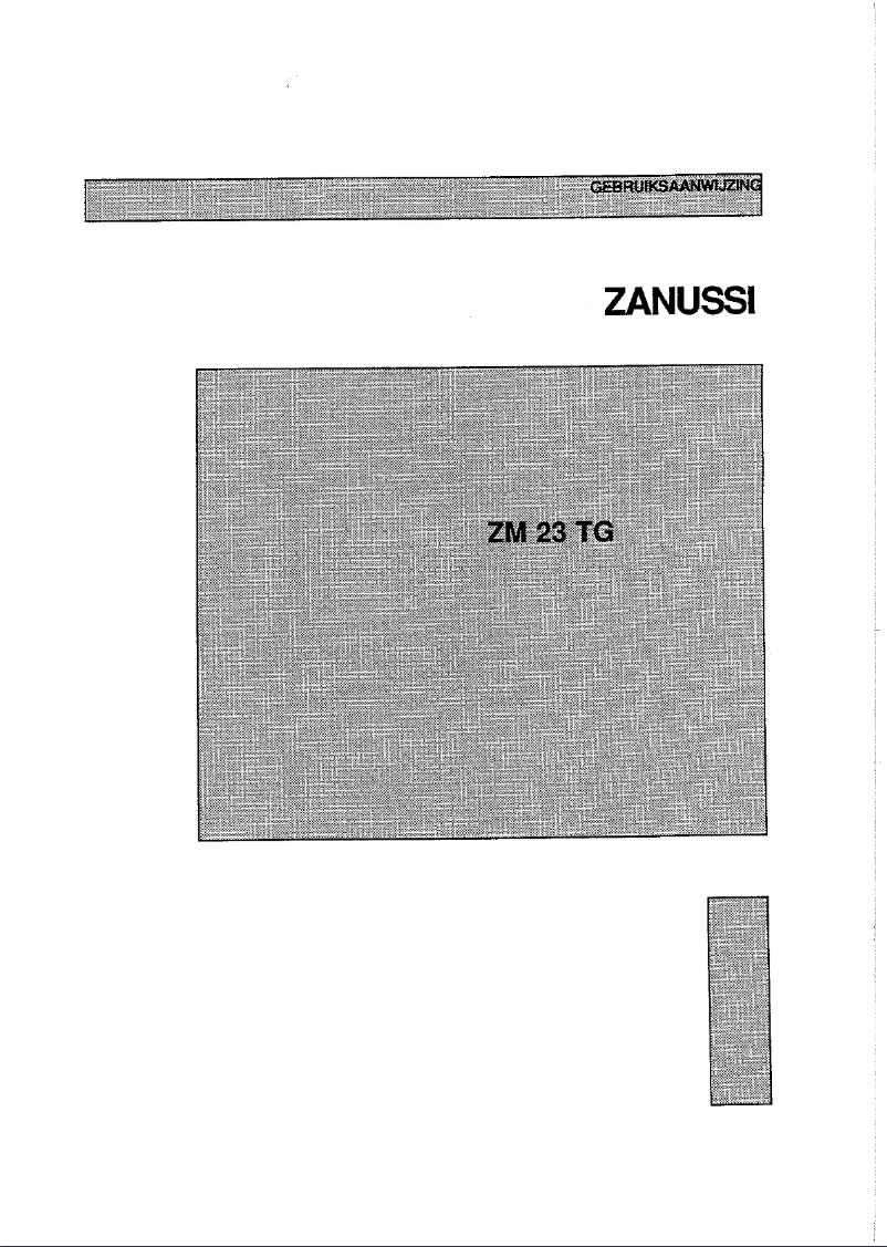 Página 1 del manual Manual de usuario Zanussi ZM23TG