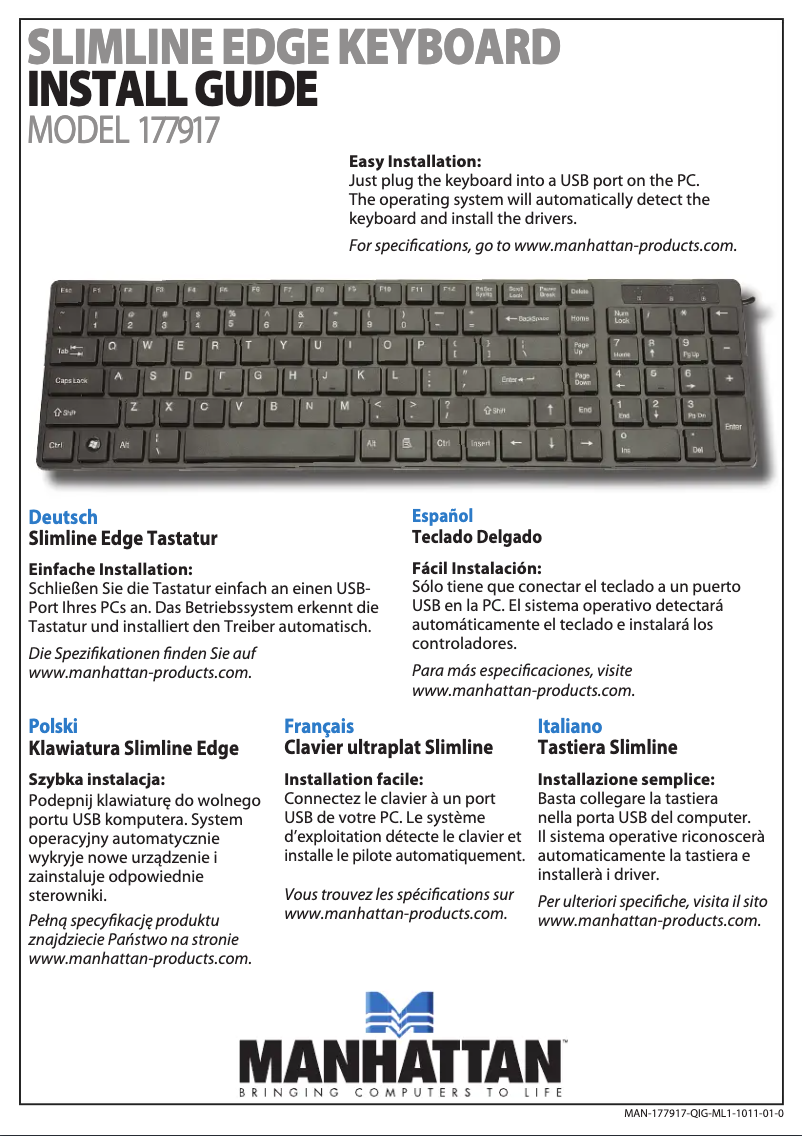 Image de la première page du manuel de l'appareil 177917