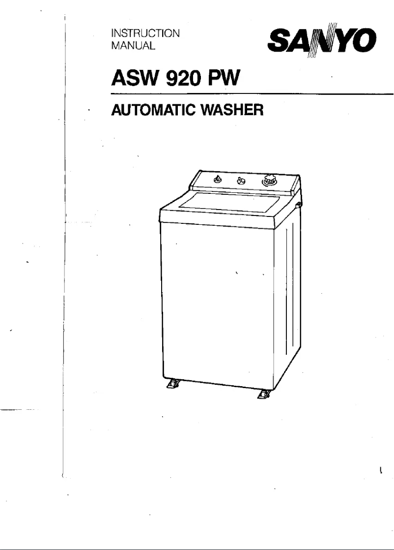 Página 1 del manual Manual de usuario Sanyo ASW-920PW