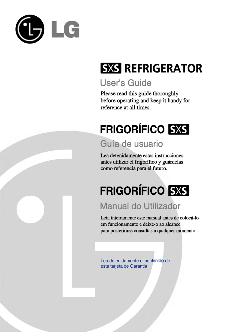 Page n°1 - Manuel utilisateur LG GR-L247HTBA
