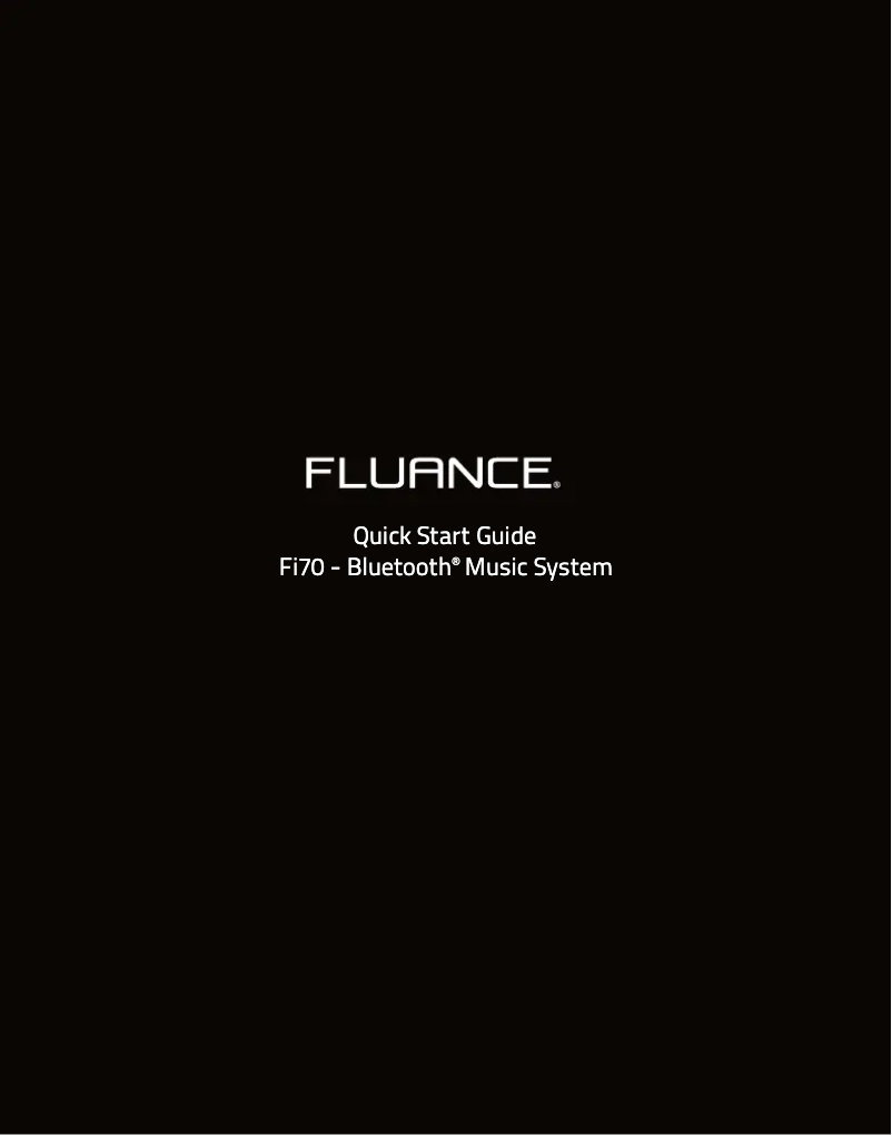 Página 1 del manual Guía de inicio rápido Fluance Fi70