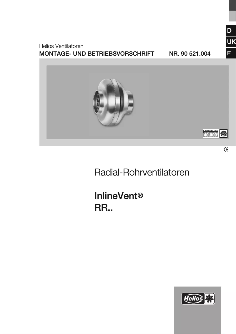 Page 1 de la notice Manuel utilisateur Helios RR 200 B