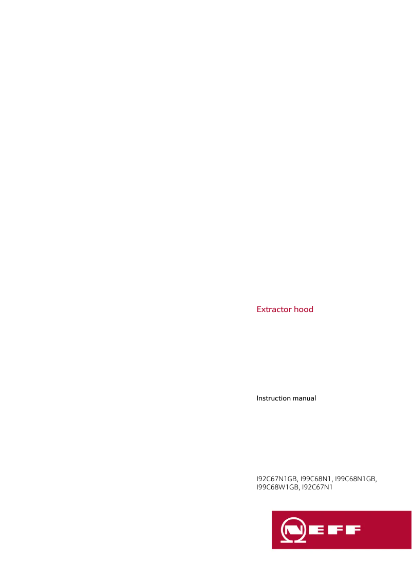 Page 1 de la notice Manuel utilisateur Neff I99C68N1GB