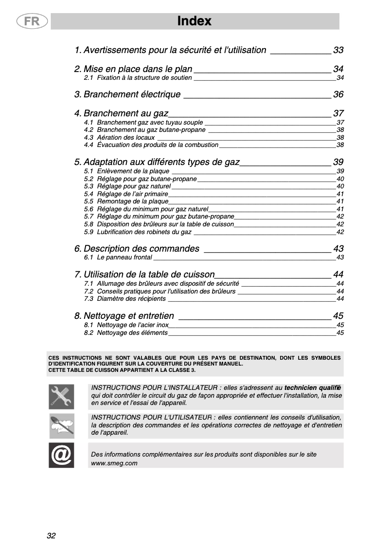 Page n°1 - Manuel utilisateur Smeg PNL106