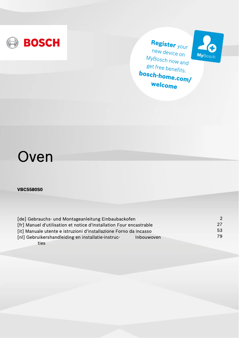 Image de la première page du manuel de l'appareil VBC5580S0