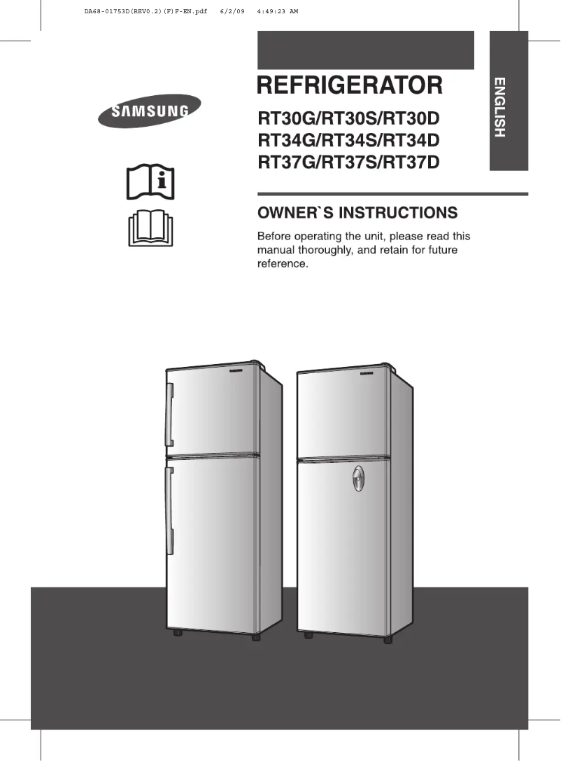 Page n°1 - Manuel utilisateur Samsung RT30DBSS