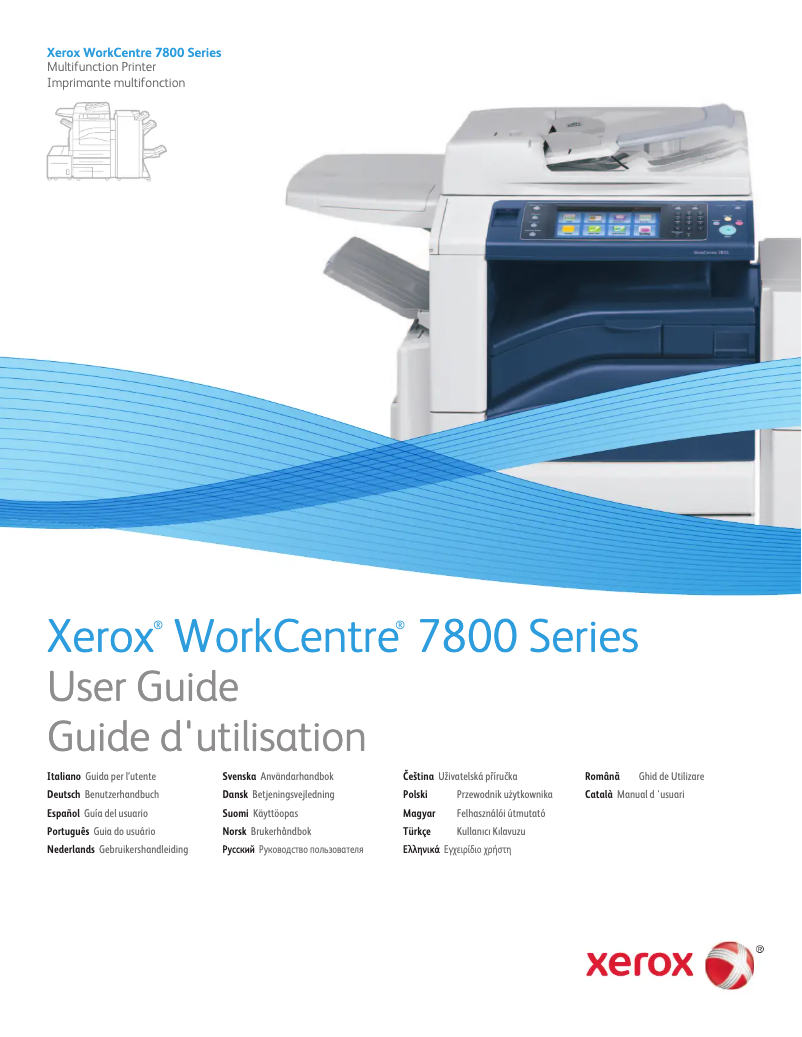 Page 1 de la notice Manuel utilisateur Xerox WorkCentre 7800