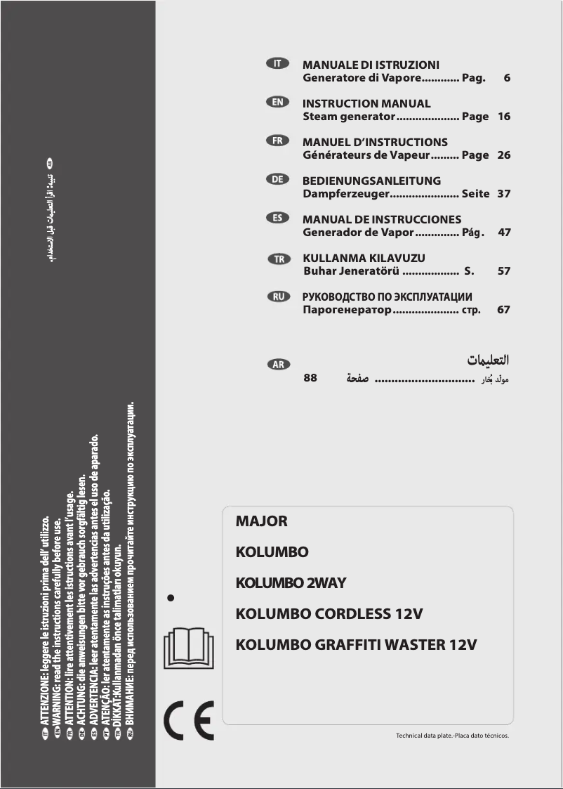 Page n°1 - Manuel utilisateur Lavorwash Kolumbo