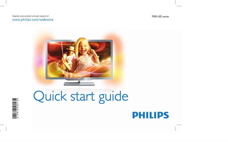 Page 1 de la notice Guide de démarrage rapide Philips 42PFL7676T