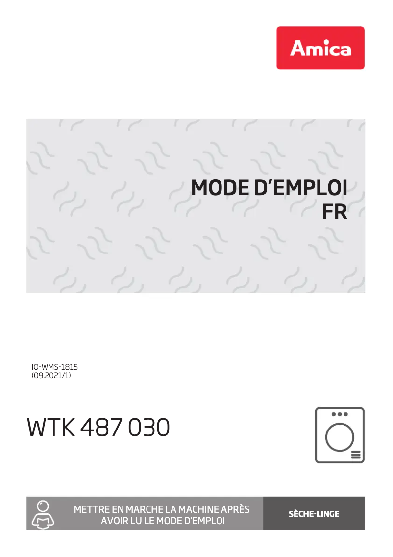 Página 1 del manual Manual de usuario Amica WTK 487 030
