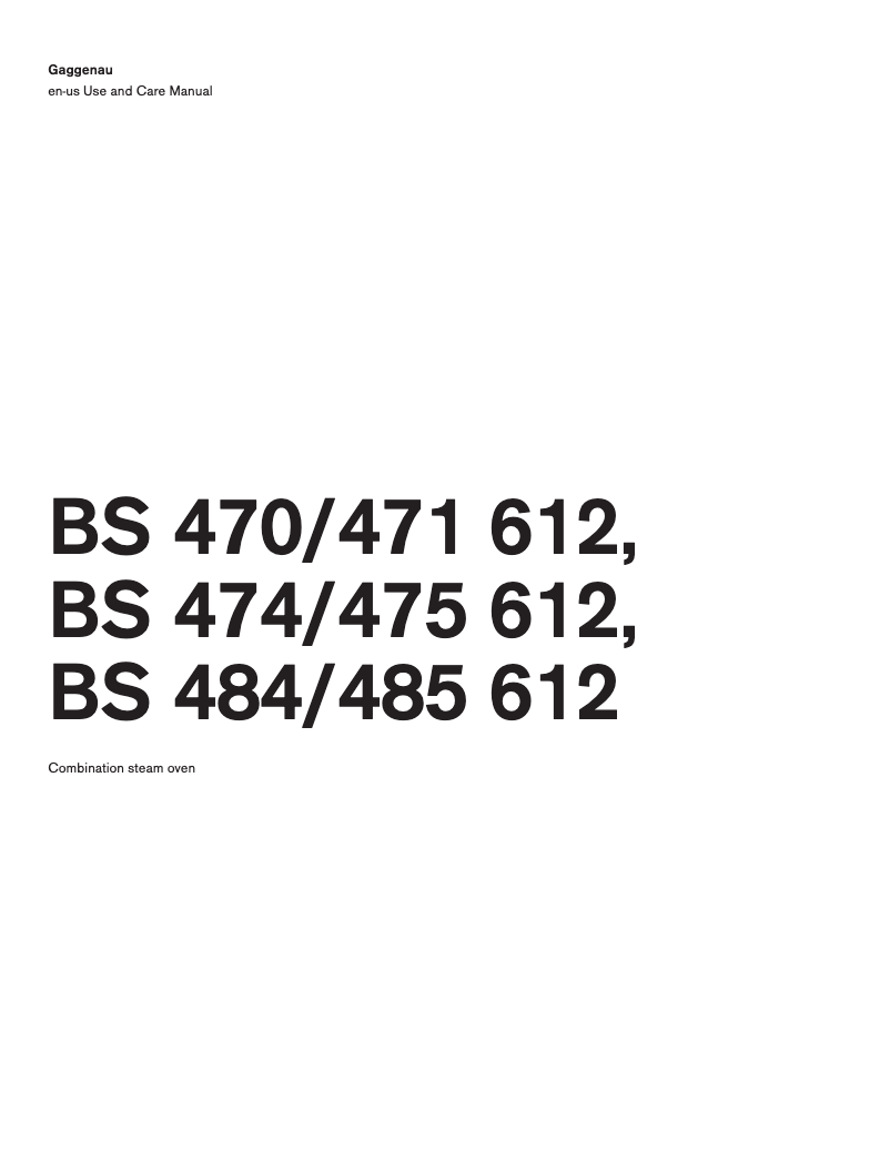 Image de la première page du manuel de l'appareil BS474612