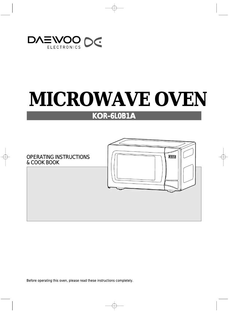 Image de la première page du manuel de l'appareil KOR-6L0B1A