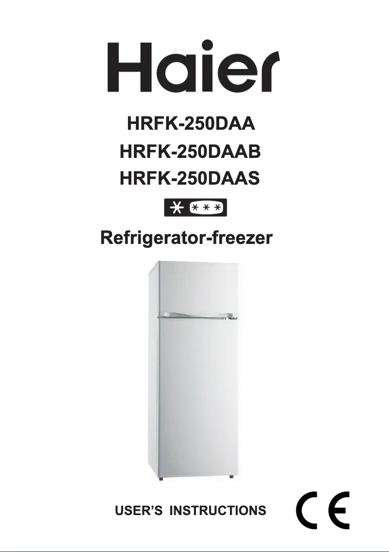 Página 1 del manual Manual de usuario Haier HRFK-250DAAS