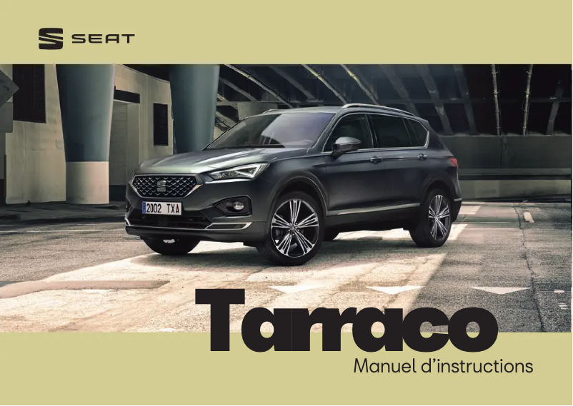 Page 1 de la notice Manuel utilisateur Seat Tarraco (2023)