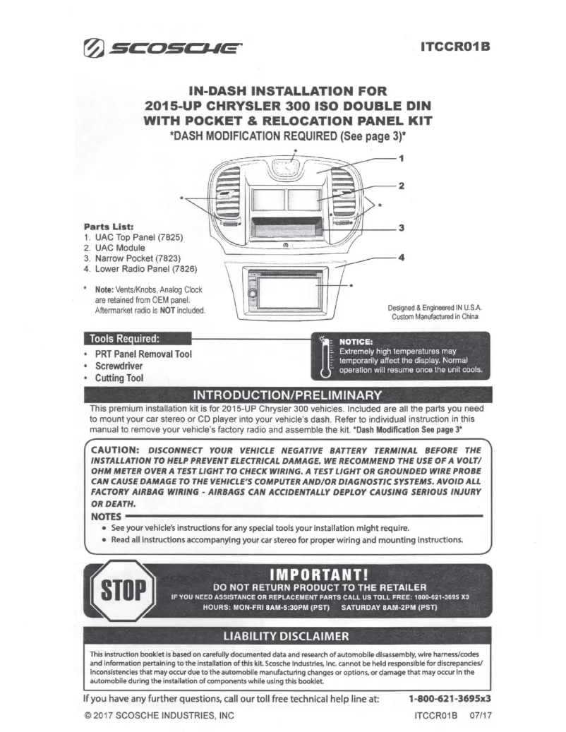 Image de la première page du manuel de l'appareil ITCCR01B