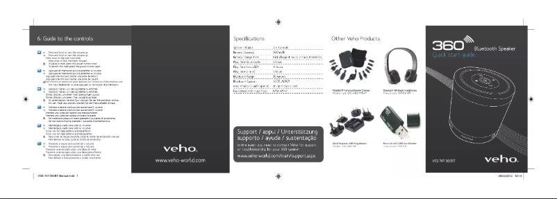 Page 1 de la notice Manuel utilisateur Veho 360 M4