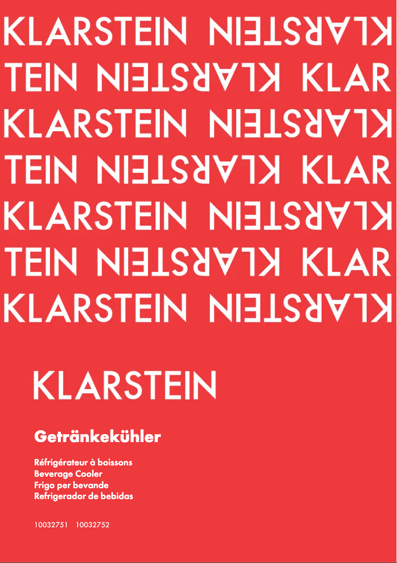 Page 1 de la notice Manuel utilisateur Klarstein 10032751