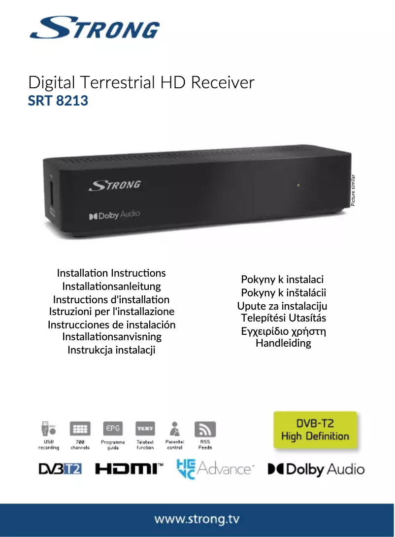 Page 1 de la notice Manuel utilisateur Strong SRT 8213