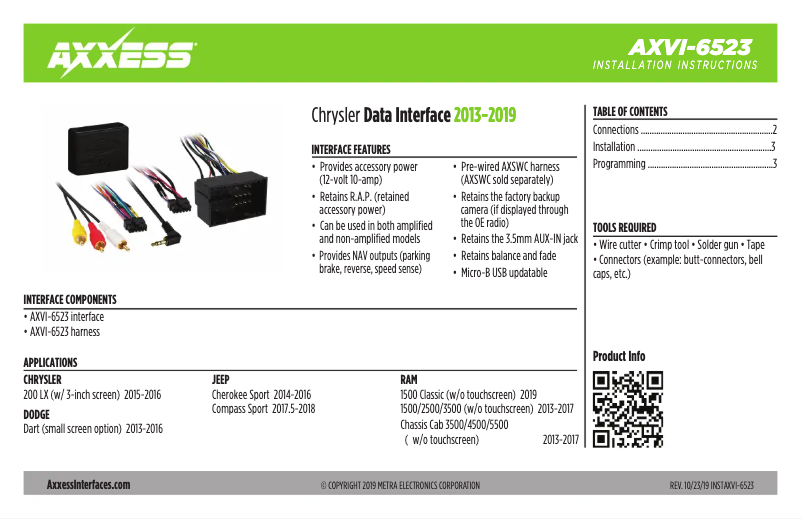 Página 1 del manual Manual de usuario AXESS AXVI-6523