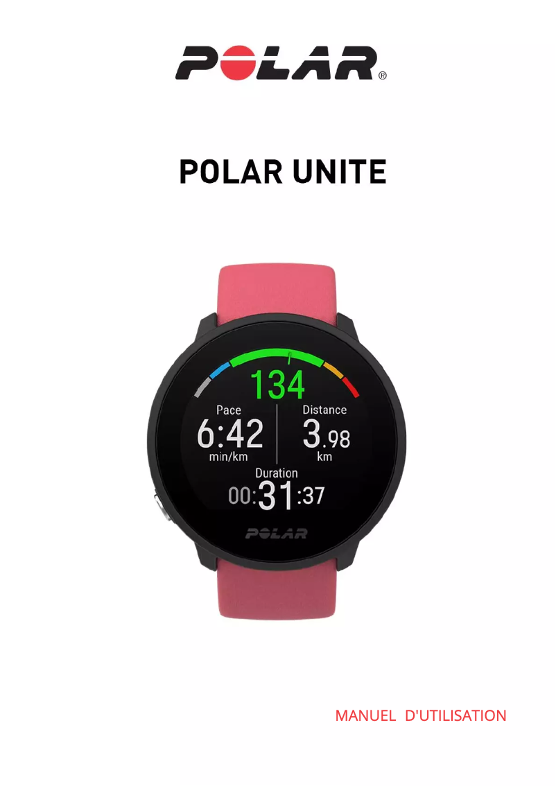 Page 1 de la notice Manuel utilisateur Polar Unite