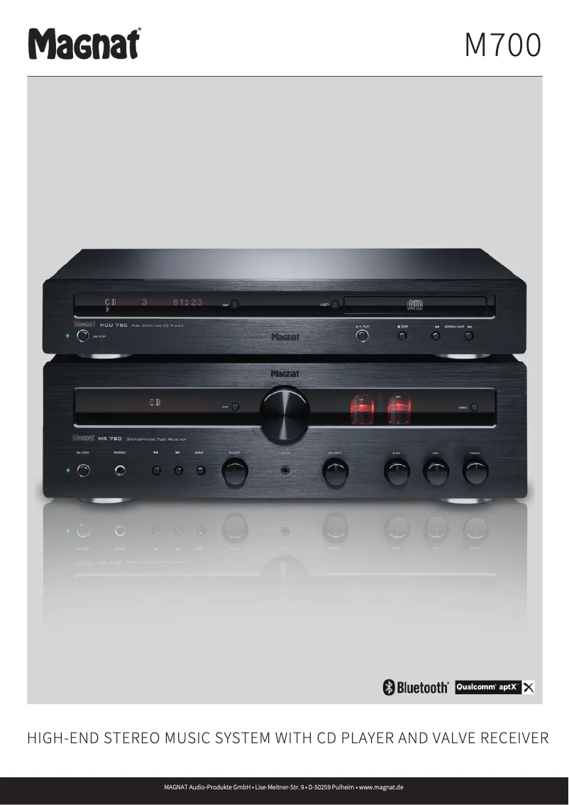 Page 1 de la notice Fiche technique Magnat MR 780