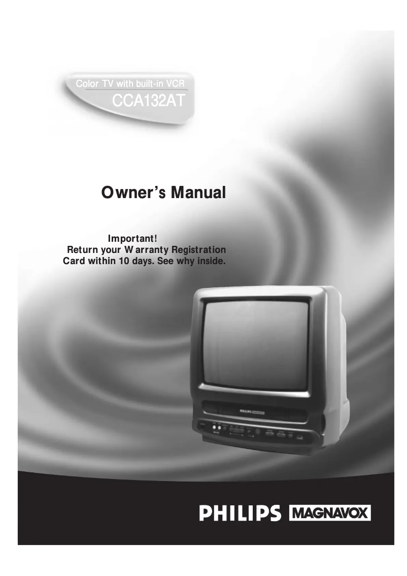 Image de la première page du manuel de l'appareil Magnavox CCA132AT