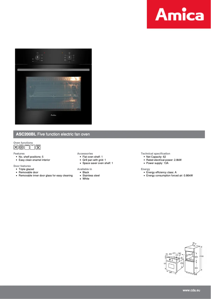 Image de la première page du manuel de l'appareil ASC200BL