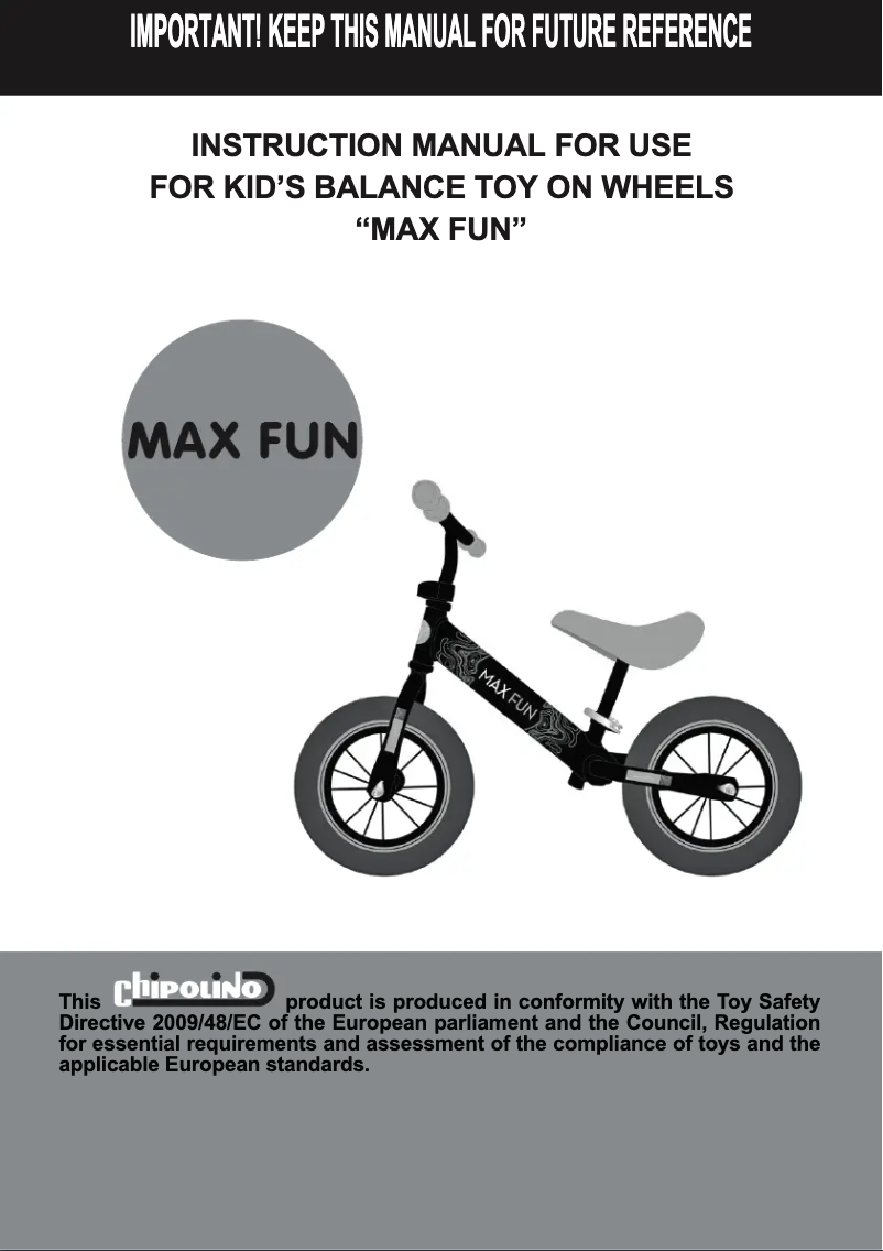 Page n°1 - Manuel utilisateur Chipolino Max fun