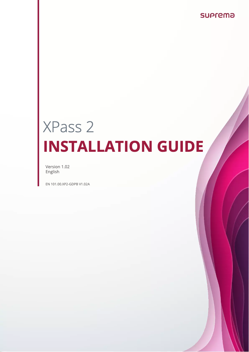 Page 1 de la notice Mode d'emploi Suprema XPass 2