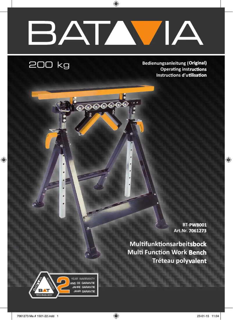 Image de la première page du manuel de l'appareil BT-PWB001