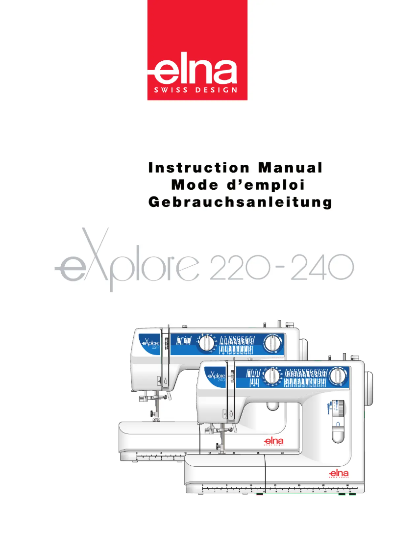 Page 1 de la notice Manuel utilisateur Elna eXplore 240
