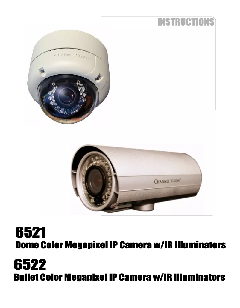 Page n°1 - Manuel utilisateur Channel Vision 6521