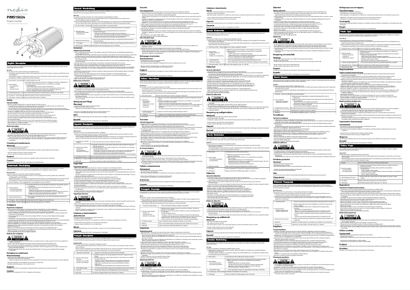 Page 1 de la notice Manuel utilisateur Nedis PIMS15024