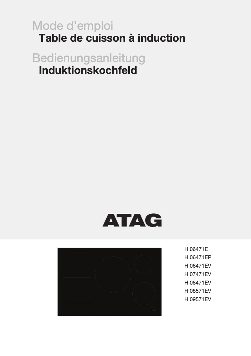 Page n°1 - Manuel utilisateur Atag HI09571EV I=