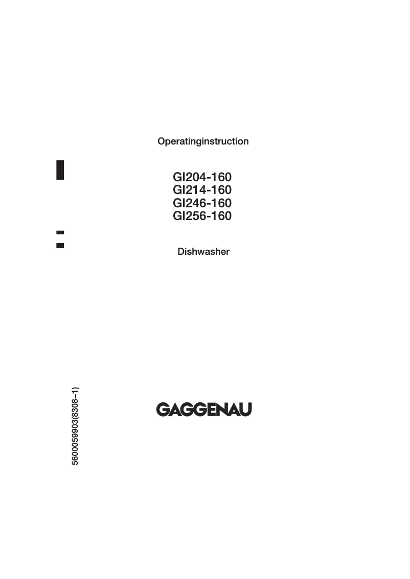 Image de la première page du manuel de l'appareil GI 256-160