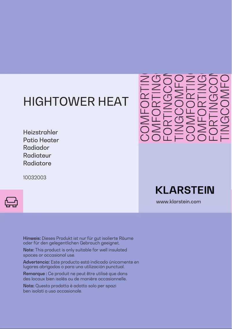 Page 1 de la notice Manuel utilisateur Klarstein Hightower Heat